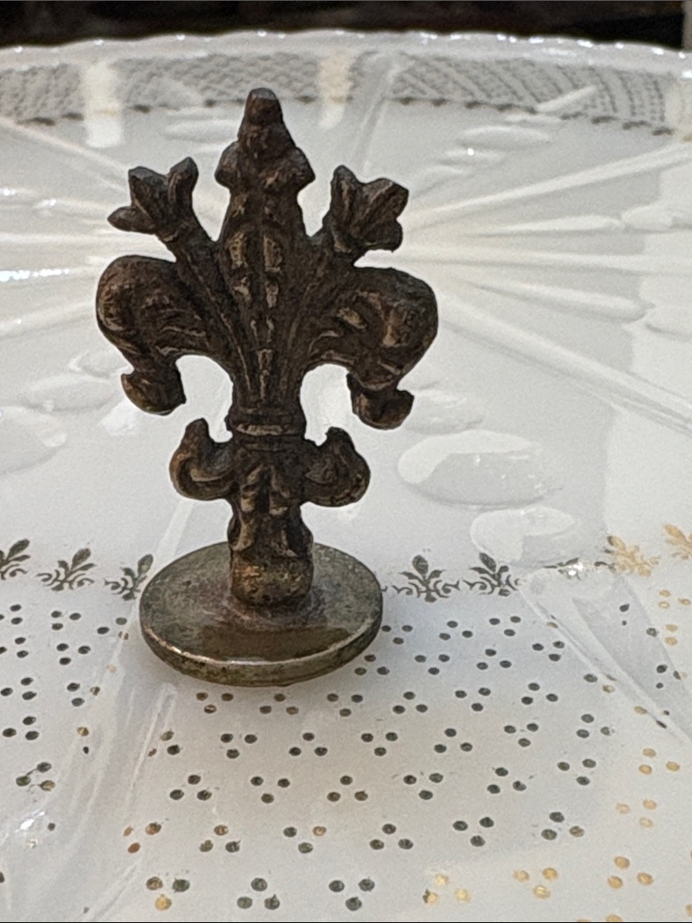 Antique Art Nouveau Fleur-de-Lis Wax Seal Stamp – Lily of the Valley